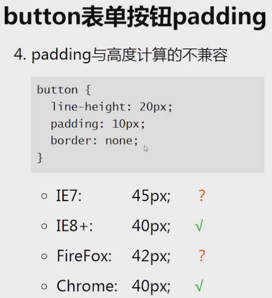 難纏的button按鈕與padding內邊距蛋疼的瀏覽器兼容性，label解決！